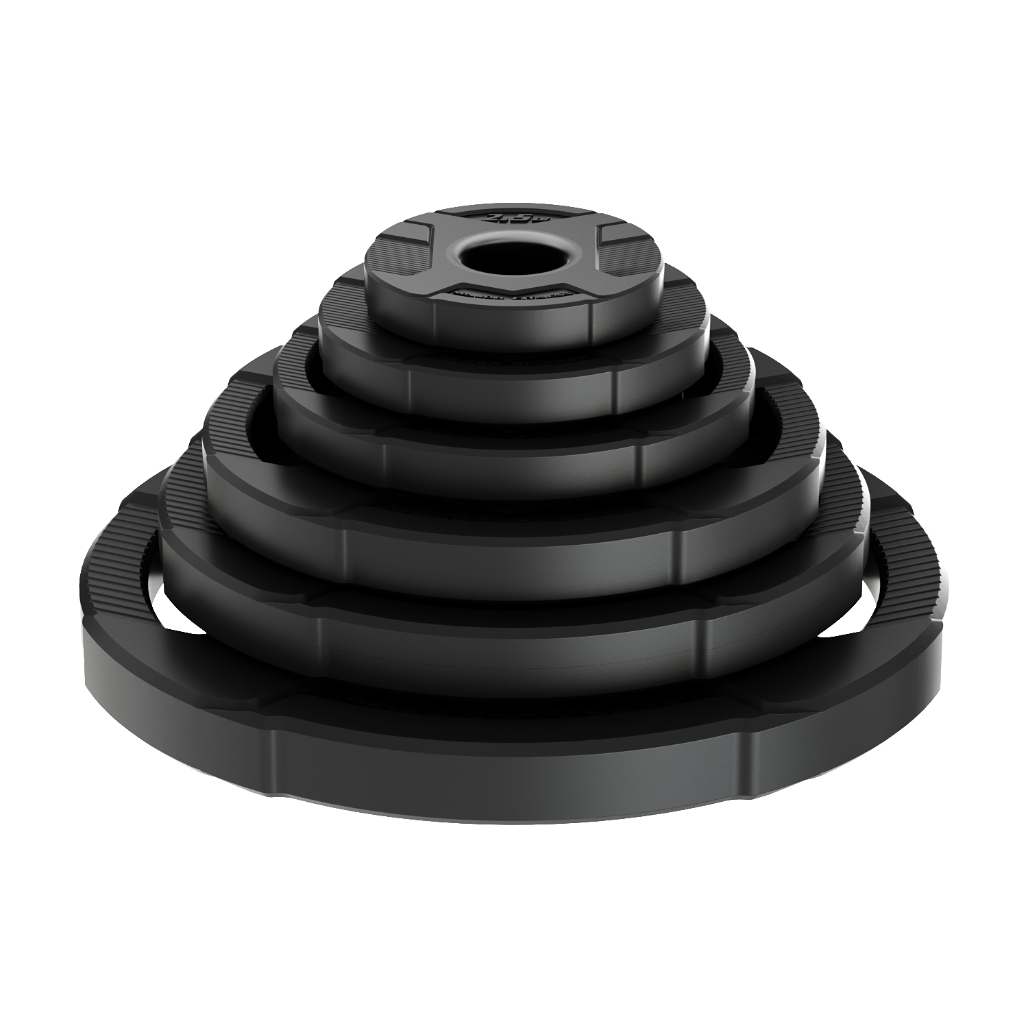 Major Fitness Rubber Coated Olympic Cast Iron Grip Plates