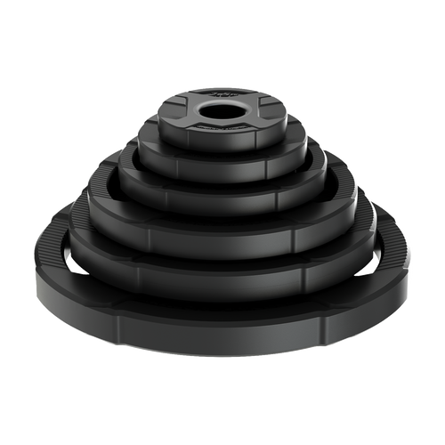Major Fitness Rubber Coated Olympic Cast Iron Grip Plates