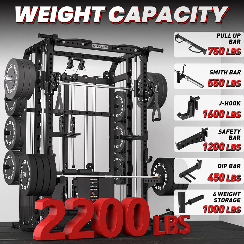 ANVIL S1 Smith Machine Functional Trainer Home Gym Package